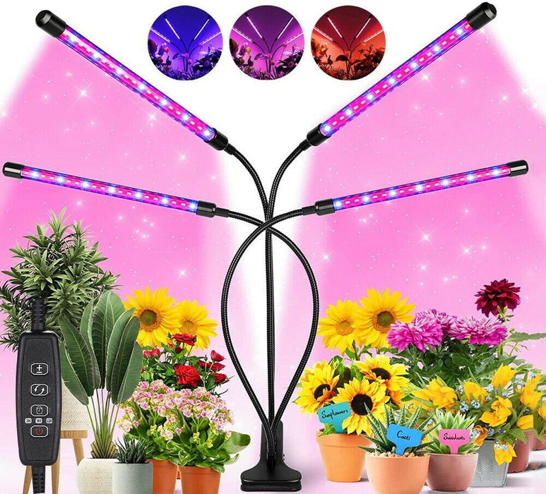 4Head LED Grow Light Plant Light Panel Growing Plant Veg Flower Indoor Lamp - Battery Mate