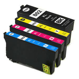 4x 802XL Ink Cartridge Compatible For Epson WorkForce Pro WF-4720 WF-4740 WF-4745 - Battery Mate