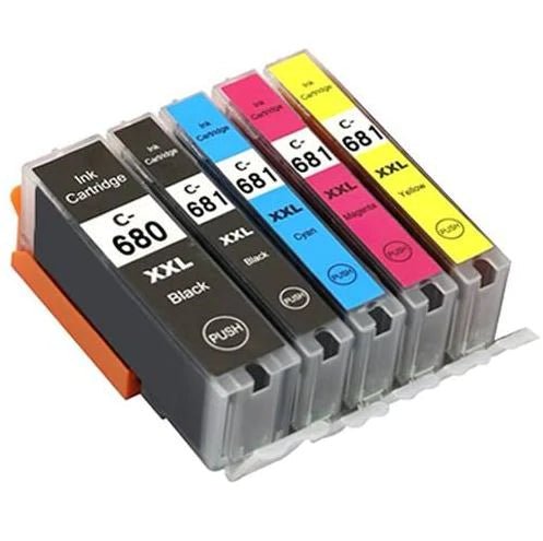 5 Pack Canon PGI-680XXL CLI-681XXL Extra High Yield Compatible Inkjet Cartridges Combo [1BK,1PBK,1C,1M,1Y] for PIXMA TS6360 printer - Battery Mate