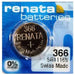 5 Pack SR1116 / SR1116SW / 366 Renata Silver Oxide Battery - Battery Mate