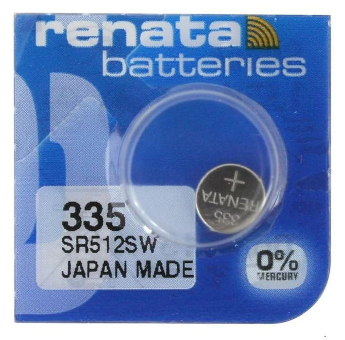 5 Pack SR512 / SR512SW / 335 Renata Silver Oxide Battery - Battery Mate