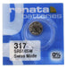 5 Pack SR62 / SR516 / 317 Renata Silver Oxide Battery - Battery Mate