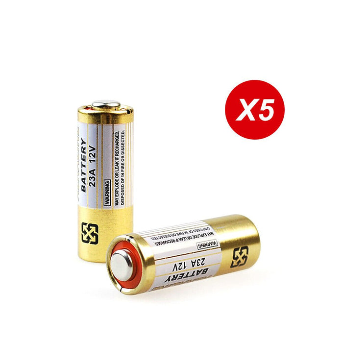 5 x A23/23A/8LR932 12V Powercell Alkaline Battery Batteries for Alarm/Remote - Battery Mate