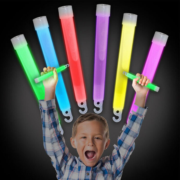 50 Pcs x 6 Inch Mixed Glow sticks Bulk Party Rave Light Disco Glow in The Dark - Battery Mate
