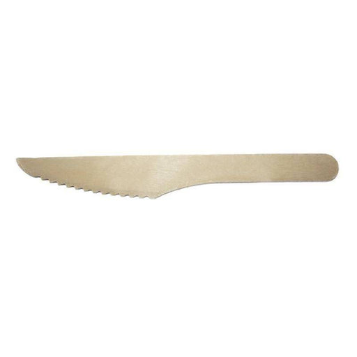 500 Pack | Disposable Wooden Knife 100% All-Natural, Eco-Friendly, Biodegradable, and Compostable - Battery Mate