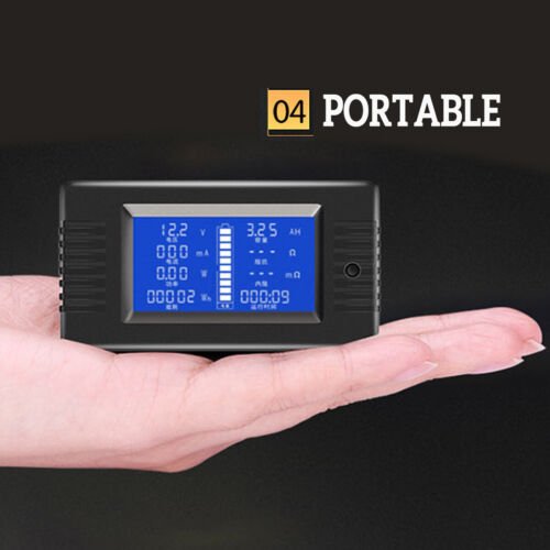 50A LCD Display DC Battery Monitor Meter 200V Voltmeter Amp For RV System - Battery Mate