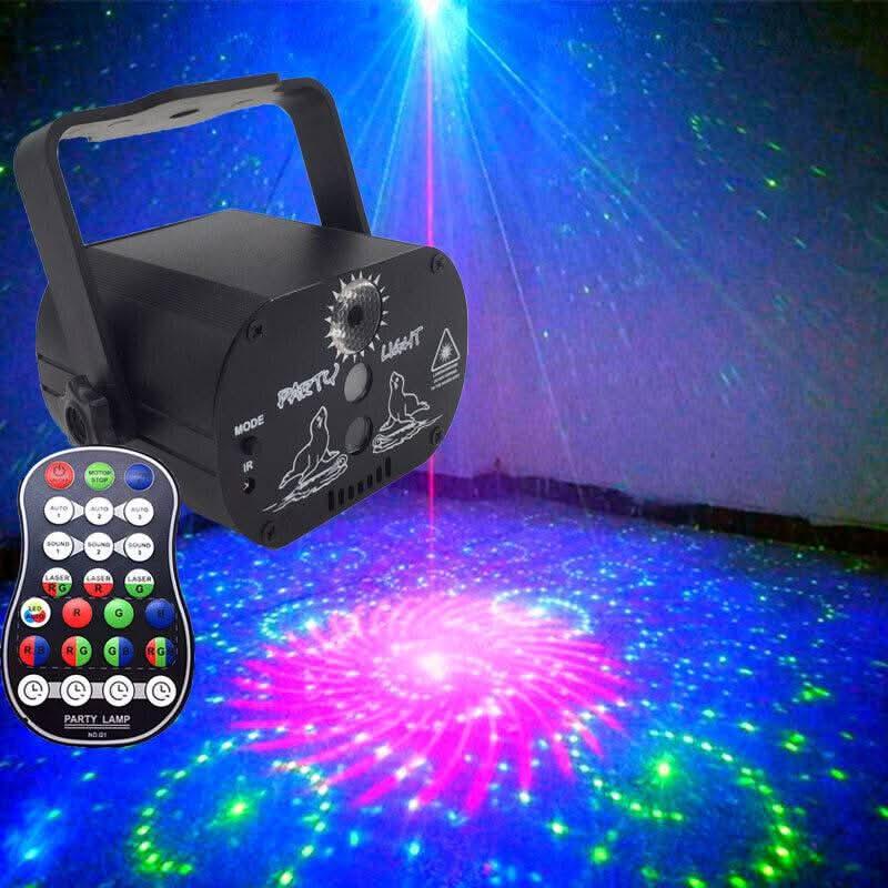 60 Patterns LED Stage Lighting RGB Laser Projector Disco Party Club DJ ...