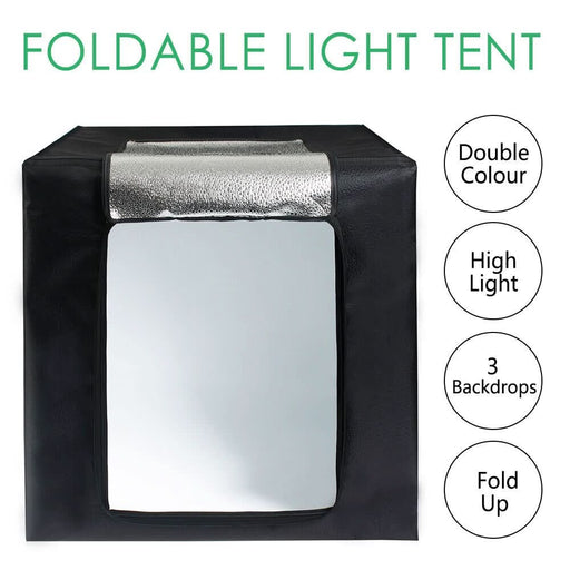 60CM Photography Bi-Color LED Light Tent Cube Shooting Lighting Box 3000K/5500K - Battery Mate