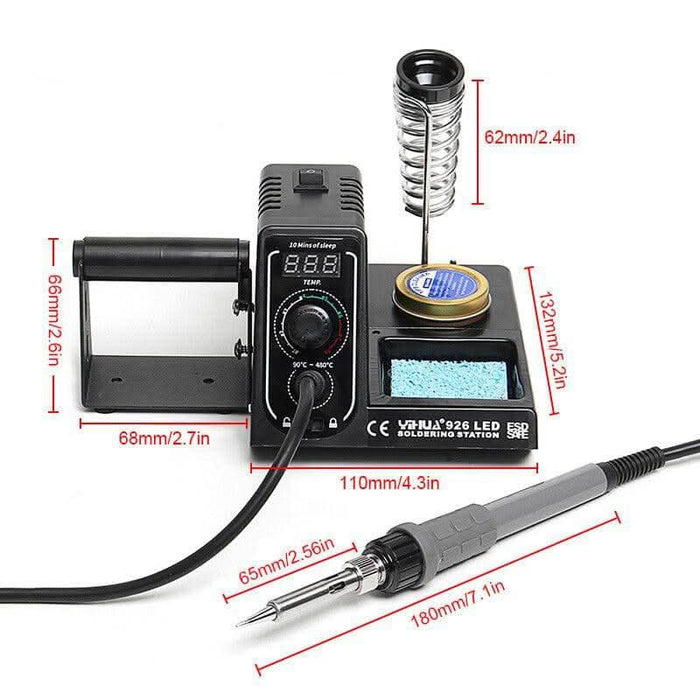 Soldering Led Frame 60W Soldering Iron Solder Rework Station Variable Temperature LED Disp ...