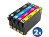 8 Pack Epson 812XL (C13T05E192-C13T05E492) Compatible High Yield Ink Cartridge Combo [2BK,2C,2M,2Y] - Battery Mate