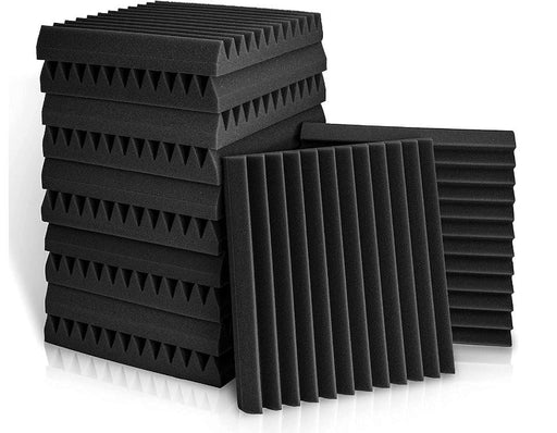 96 Pack | Acoustic Soundproof Foam Sound Absorbing Panels 30×30×5cm - Battery Mate