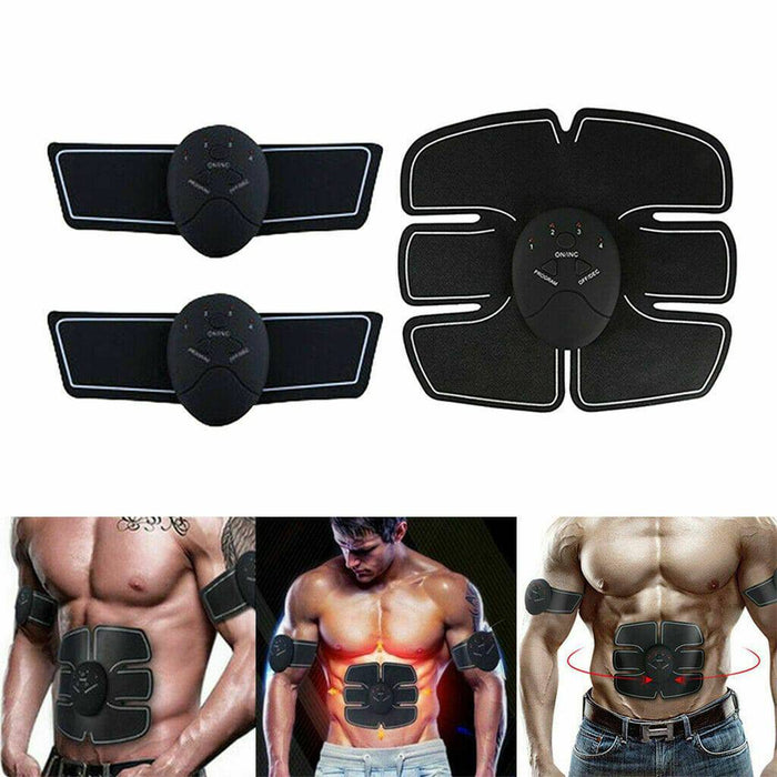 ABS Abdominal Muscle Trainer EMS Stimulator Toning Belt Smart Home Training Set - Battery Mate