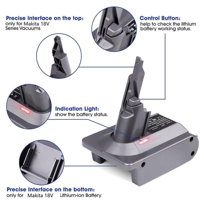 Adapter For Makita DeWalt Milwaukee Bosch Battery Convert To Dyson V7 AU - Battery Mate