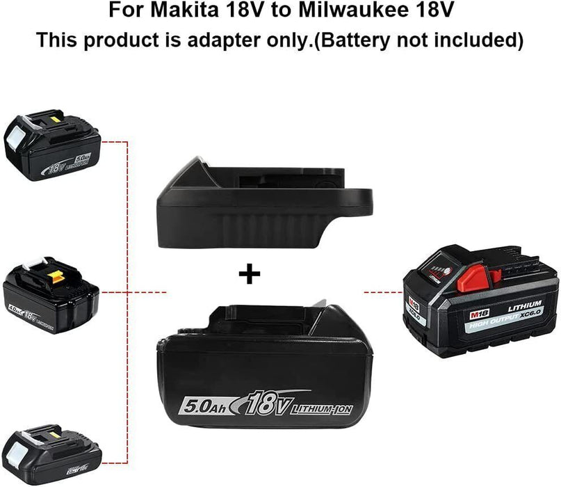 Adaptor for Makita 18V Battery Convert to Milwaukee 18V Tool Adapter Converter - Battery Mate