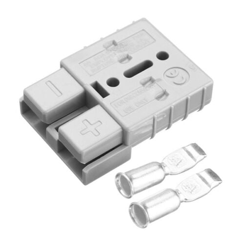 Anderson Plug 50A Amps Grey 12-24V Solar Caravan Mounting Connector [10 Pack] - Battery Mate