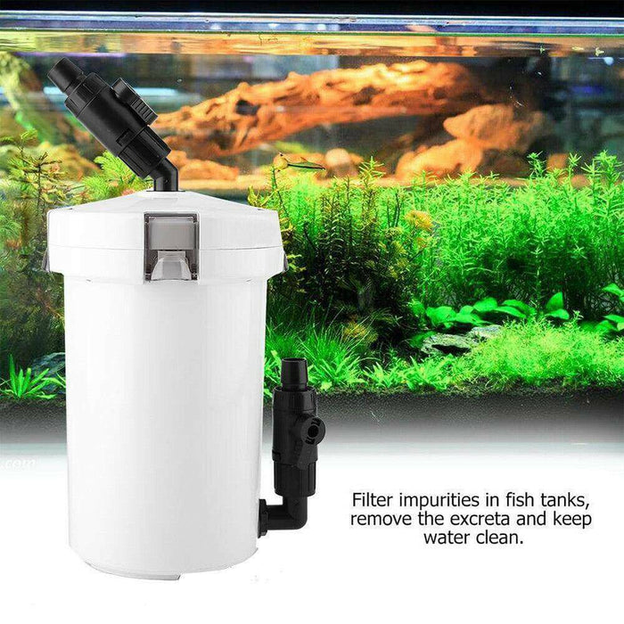Aquarium External Canister Filter Aqua Fish Water Tank Sponge Pond 400L/H - Battery Mate