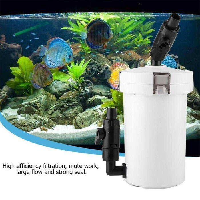 Aquarium External Canister Filter Aqua Fish Water Tank Sponge Pond 400L/H - Battery Mate