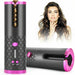 Auto Cordless Rotating Hair Curler Waver Curling Iron Wireless LCD Ceramic - Battery Mate