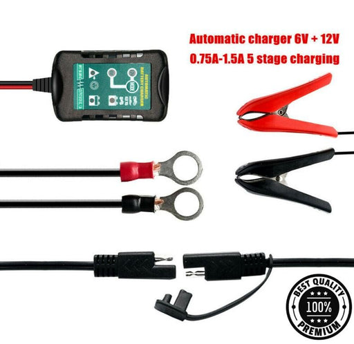 Battery Charger Maintainer Trickle 6V 12V 1.5A Car Automatic Motorcycle - Battery Mate