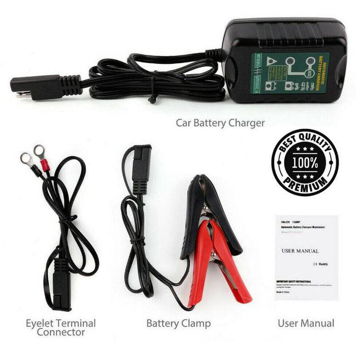 Battery Charger Maintainer Trickle 6V 12V 1.5A Car Automatic Motorcycle - Battery Mate