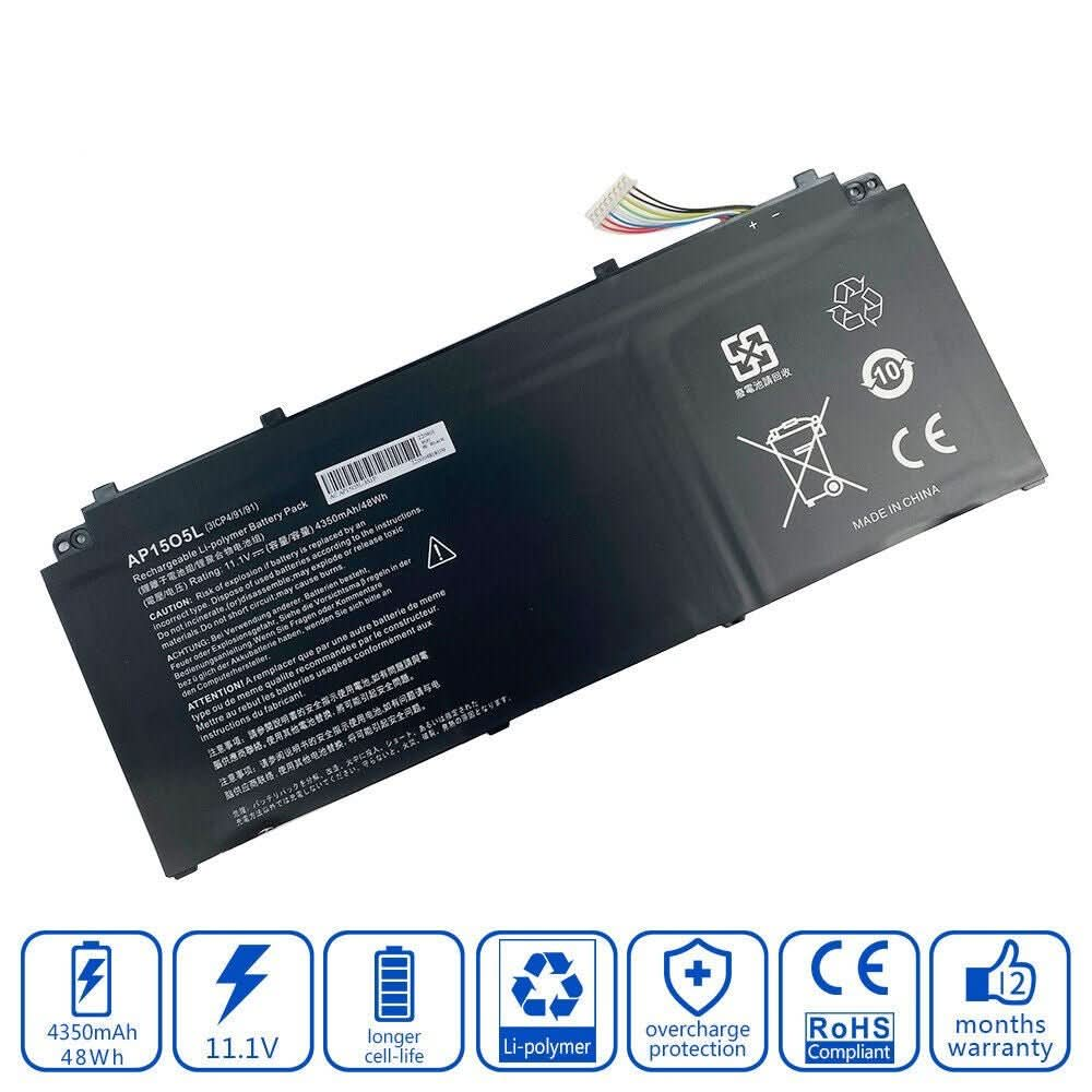 New Genuine Acer AP15O5L OEM Laptop Battery – For Aspire S13, S5-371, S5-371-56VE (11.55V, 4670mAh)