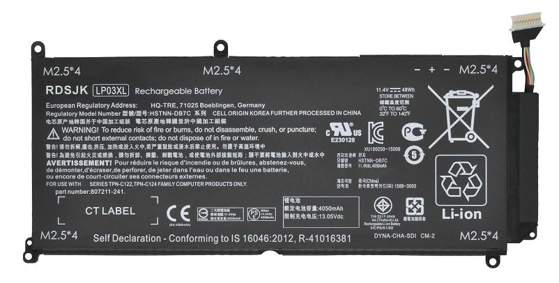 Battery for HP ENVY 15-AE020TX 15-AE015TX 15-ae021TX 807417-005 LP03XL LP03 - Battery Mate