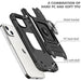 Black Shockproof Ring Case Stand Cover for iPhone 11 - Battery Mate