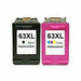 Black / TriColour 63 XL 63XL Ink Cartridges for HP 2130 2131 3630 3632 3830 4650 - Battery Mate
