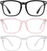 Blue Light Blocking Gaming Glasses Spectacles Anti Eyestrain Glasses Eyewear Retro Vision Care (Clear) - Battery Mate