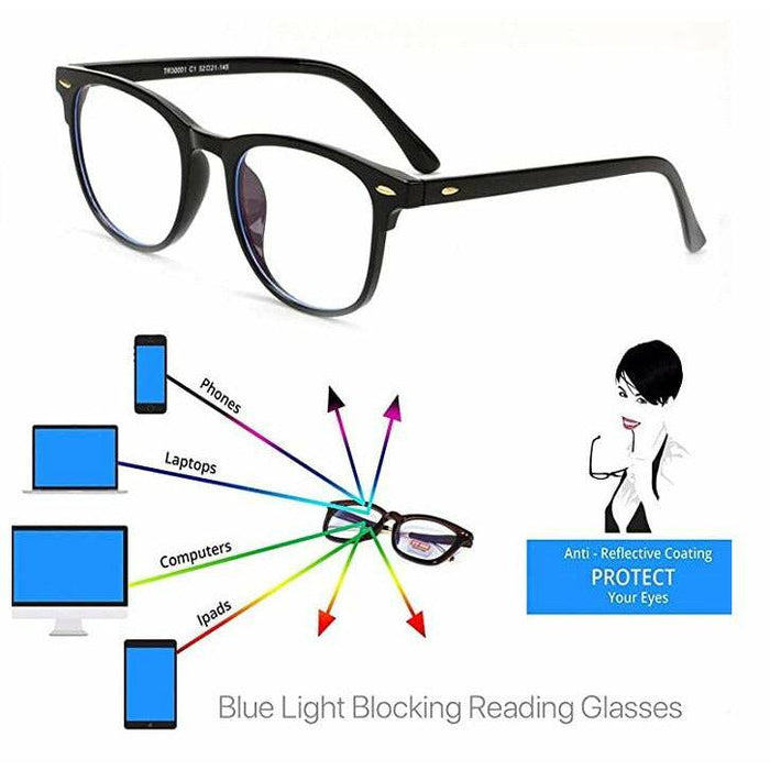 Blue Light Blocking Gaming Glasses Spectacles Eyestrain Glasses Eyewear Retro Vision Care For PC Laptop Gamer Computer Reading - Battery Mate