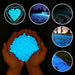 Blue Pebbles Stone Glow in the Dark Rock Fish Tank Stones Garden Road Deck (100 stones) - Battery Mate