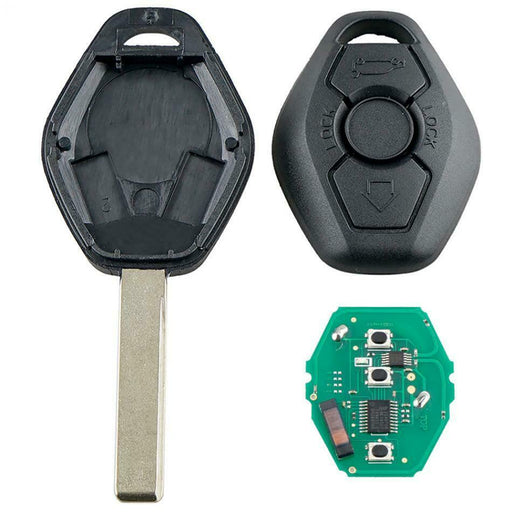 BMW 3 Button Compatible Complete Remote Key For E31 E32 E34 E36 E38 E39 E46 Z3 - Battery Mate