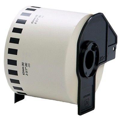 BROTHER Compatible Labels 62mm x 30.48m Continuous Roll [DK22205] Boxed with Cartridge Holder - Battery Mate