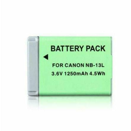 Canon NB-13L PowerShot G7 X Mark II, G9 X Mark Replacement Battery & Charger - Battery Mate