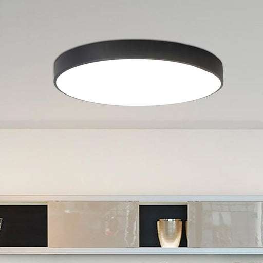 Ceiling Light LED Dimmable/Cool White 24W Black Shell Round Indoor Light | Black - Battery Mate
