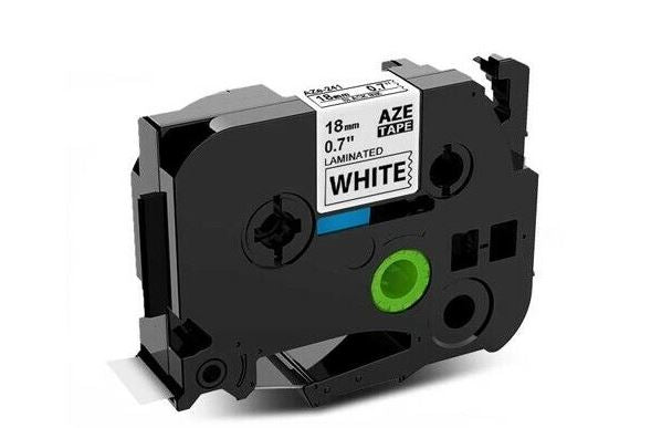 Compatible Laminated Label Tape TZe-241 For Brother P-Touch Black On White 18mm - Battery Mate