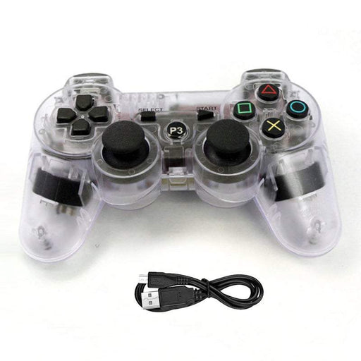 Compatible Wireless Bluetooth Controller Dual Vibration Gamepad PS3 PlayStation (Black) - Battery Mate