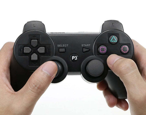 Compatible Wireless Bluetooth Controller Dual Vibration Gamepad PS3 PlayStation (Black) - Battery Mate