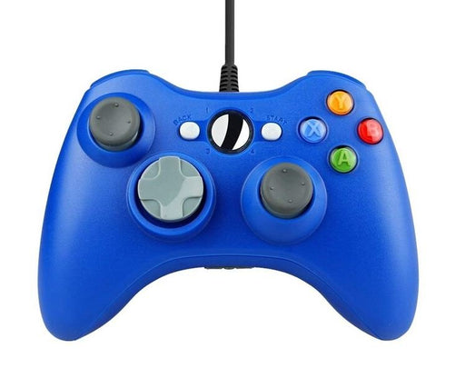 Controller For Microsoft Xbox 360 Console & Windows PC Compute Joystick Wired | Blue - Battery Mate