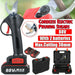 Cordless Rechargeable Electric Pruning Shears Secateur Branch Cutter + 2 Batteries - Battery Mate