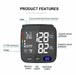 Digital Wrist Blood Pressure Monitor BP Machine Large Cuff Auto Wireless Black - Battery Mate