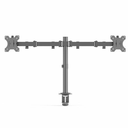 Dual LCD / LED Monitor Desk Mount Stand Heavy Duty Fully Adjustable fits 2 Screens up to 27" - Battery Mate