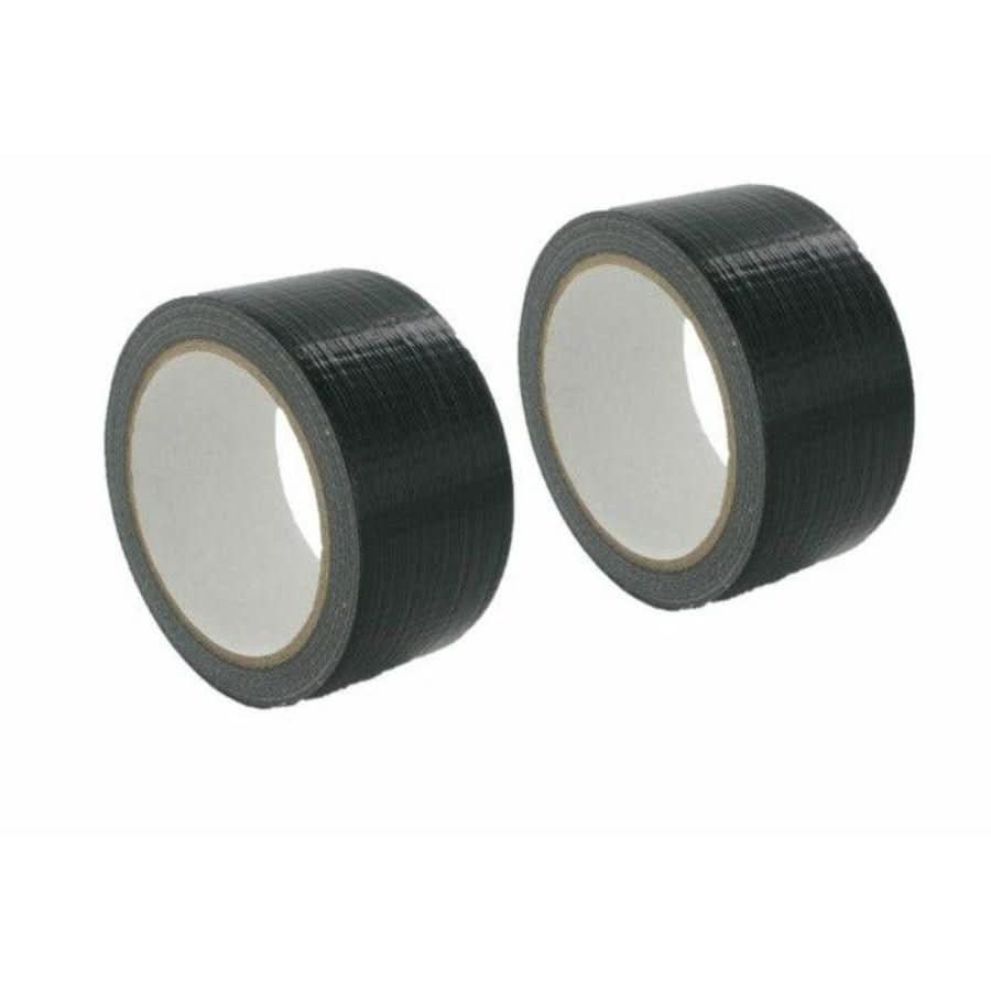 Duct Tape Self Adhesive (Black) 48mm x 10m [2 Packs] — Battery Mate