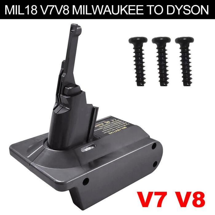 Dyson V7 Adapter for Milwaukee M18 18V Lithium Battery Converter to Replace for Dyson V7 Battery - Battery Mate