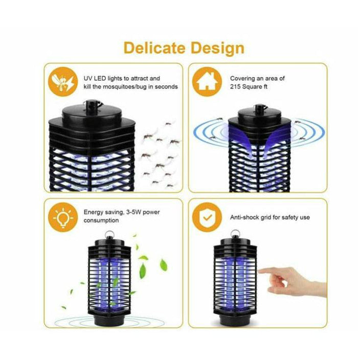 Electric LED Mosquito Killer Lamp Fly Trap Insect Bug Zapper Catcher UV - Battery Mate