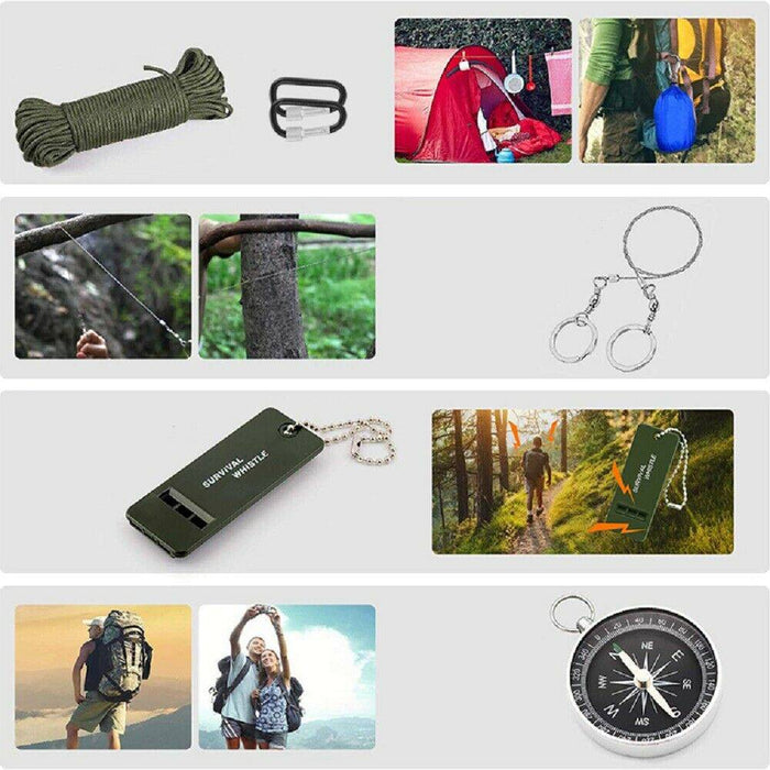 Emergency Survival Equipment Kit Sports Tactical Hiking Camping — Battery  Mate
