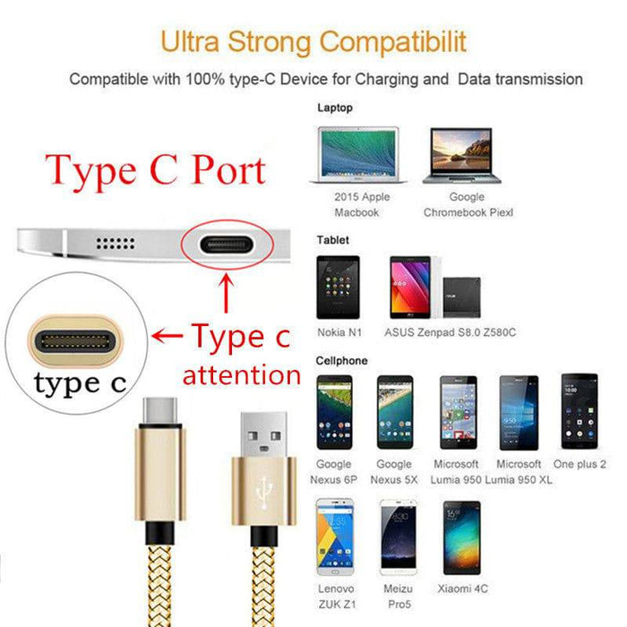 Fast Charger USB C Type-C Data Cable For Pixel 6 Pro 5 Samsung S8 S9 S10 S20 S20+ S21 Fold Flip 3 Note 20 - Battery Mate