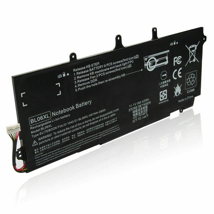 FAST Charging BL06XL Battery for HP EliteBook Folio 1040 G1, 1040 G2 722297-001 - Battery Mate