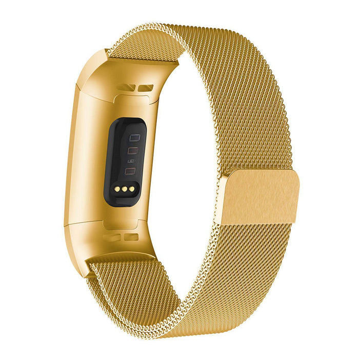 Fitbit Charge 3 Compatible Soft Replacement Band Strap Luxury Milenese - Battery Mate