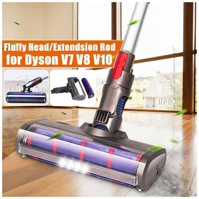 Fluffy Head For DYSON V7 V8 V10 V11 V12 and V15 Vacuum | With LED Light - Battery Mate